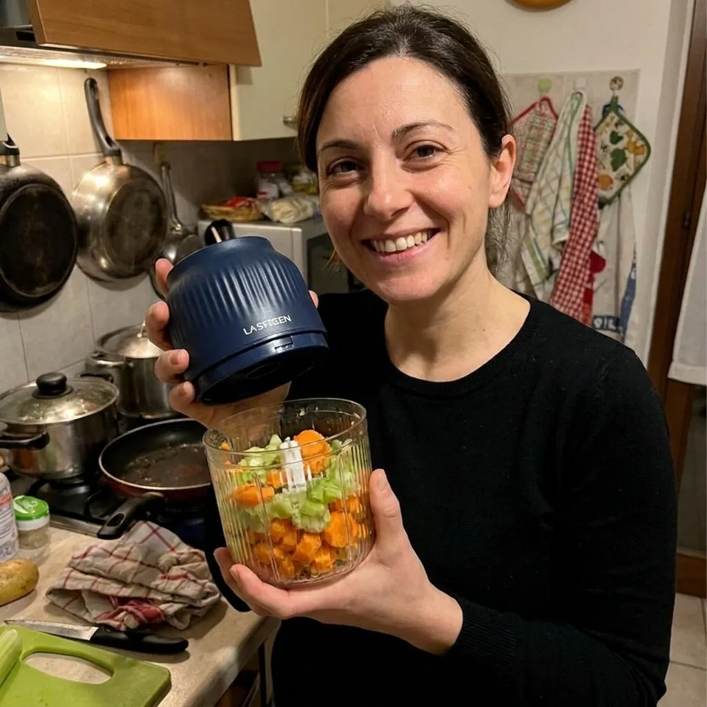 Cliente con Chopper Pro in cucina